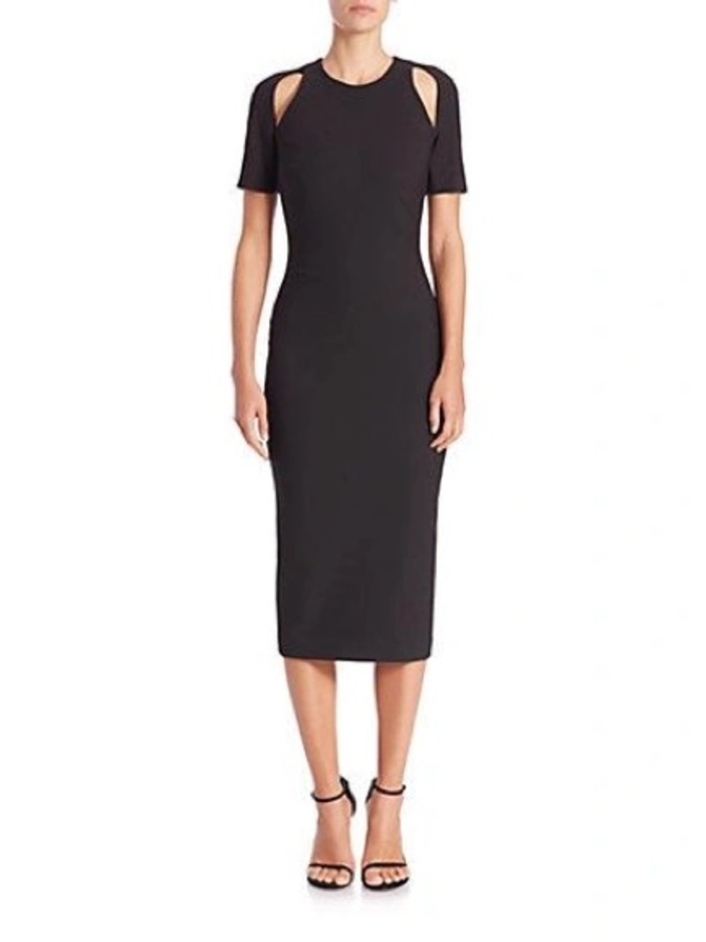 Elizabeth and James Bayli Midi Dress with Cutout Shoulders